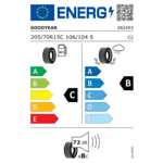 Лятна гума GOODYEAR 205/70 R15 106S TL EfficientGrip Cargo 2 EV