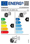 Лятна гума VREDESTEIN 235/45 R19 99Y TL ULTRAC PRO XL