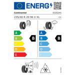 Зимна гума CONTINENTAL 235/40 R20 96V TL WinterContact 8 S XL FP EV