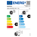 Лятна гума GRIPMAX 265/30 R20 94Y TL SureGrip Pro Sport XL
