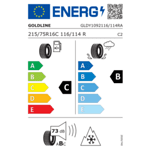 Всесезонна гума GOLDLINE 215/75 R16 116R TL GL 4Season LT+