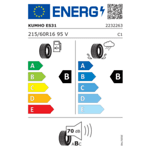 Лятна гума KUMHO 215/60 R16 95V TL ES31