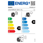 Лятна гума SUNNY 235/55 R18 104V TL SAS028 XL