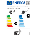 Лятна гума KUMHO 255/35 R19 96Y TL Ecsta Sport PS72 XL
