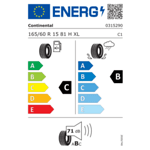 Лятна гума CONTINENTAL 165/60 R15 81H TL ContiEcoContact 5 XL