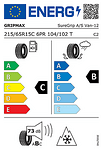 Всесезонна гума GRIPMAX 215/65 R15 104T TL SUREGRIP A/S VAN