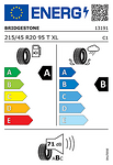 Лятна гума BRIDGESTONE 215/45 R20 95T TL TURANZA ECO XL  B-SEAL(+) ENLIT