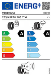 Лятна гума YOKOHAMA 255/45 R20 105Y TL ADVAN Sport V107 XL *