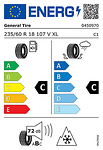 Зимна гума GENERAL 235/60 R18 107V TL GRABBER GT PLUS XL