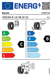 Лятна гума BARUM 205/60 R16 96W TL BARUM BRAVURIS 5HM XL EVc