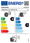 Лятна гума CONTINENTAL 235/60 R20 108W TL ContiCrossContact LX Sport XL FP LR