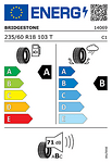 Лятна гума BRIDGESTONE 235/60 R18 103T TL TURANZA ECO (+) AO ENLITEN