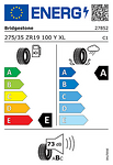 Лятна гума BRIDGESTONE 275/35 R19 100Y TL Potenza Sport XL  FP