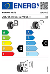 Лятна гума KUMHO 205/65 R16 107T TL PorTran KC53
