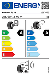 Лятна гума KUMHO 205/60 R16 92V TL Ecsta PS71