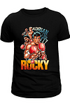 Тениска с щампа 'ROCKY"