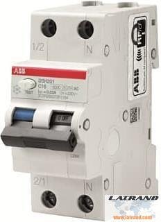 Combined RCD 1P+N AC 20A 30mA 6kA curve C DSH201 series 2 mod. ABB - 2CSR255070R1204