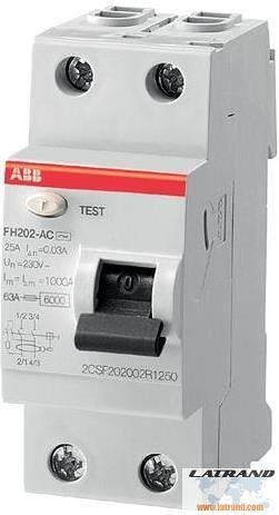 DR 2P 25A 30mA série FH202 type AC ABB - 2CSF202002R1250