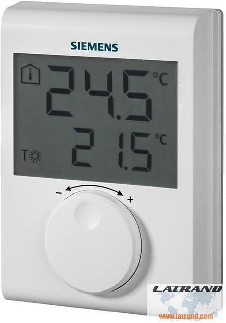 Термостат за отопление 5…30 °C с LCD дисплей, с батерия, Siemens - RDH100