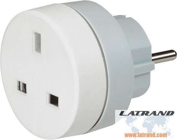 Προσαρμογέας από UK / Schuko τυπικό λευκός 16A Legrand - 50383