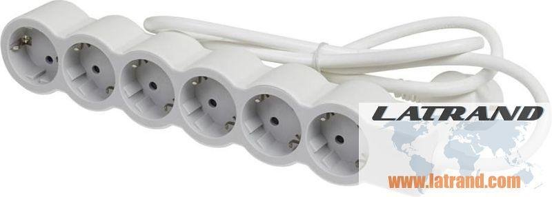 Verteiler WEISS 6x2P+E mit Kabel 5 Meter / 1,5mm² Standard NEU Legrand 694572