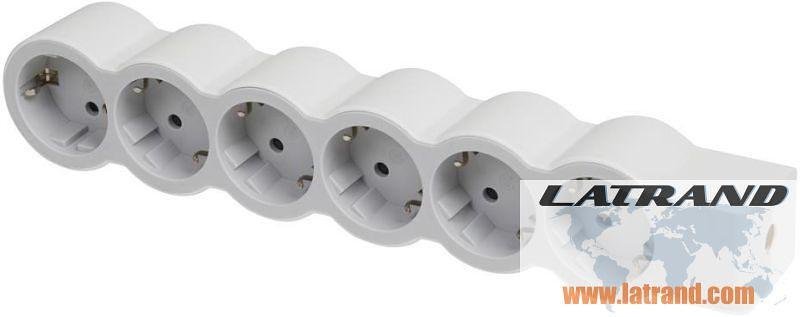 Verteiler WEISS 6x2P+E ohne Kabel Standard NEU Legrand 694579
