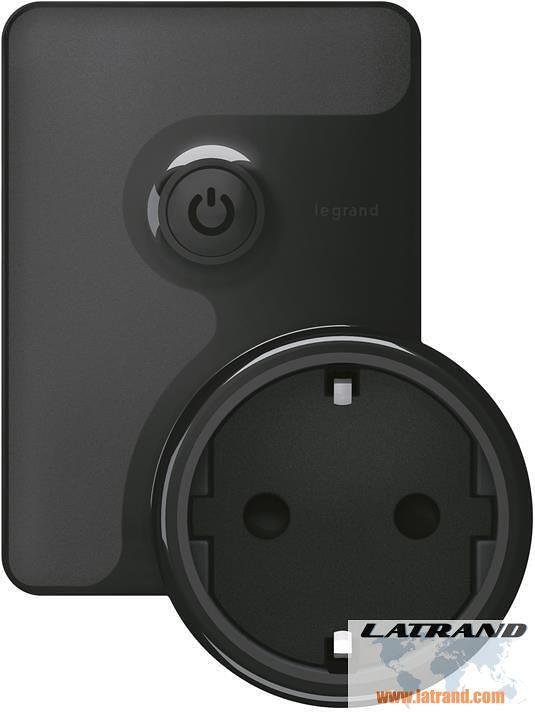 Adapter Smart 1 x Schuko 16A Schwarz Legrand mit Netatmo - 64840FI