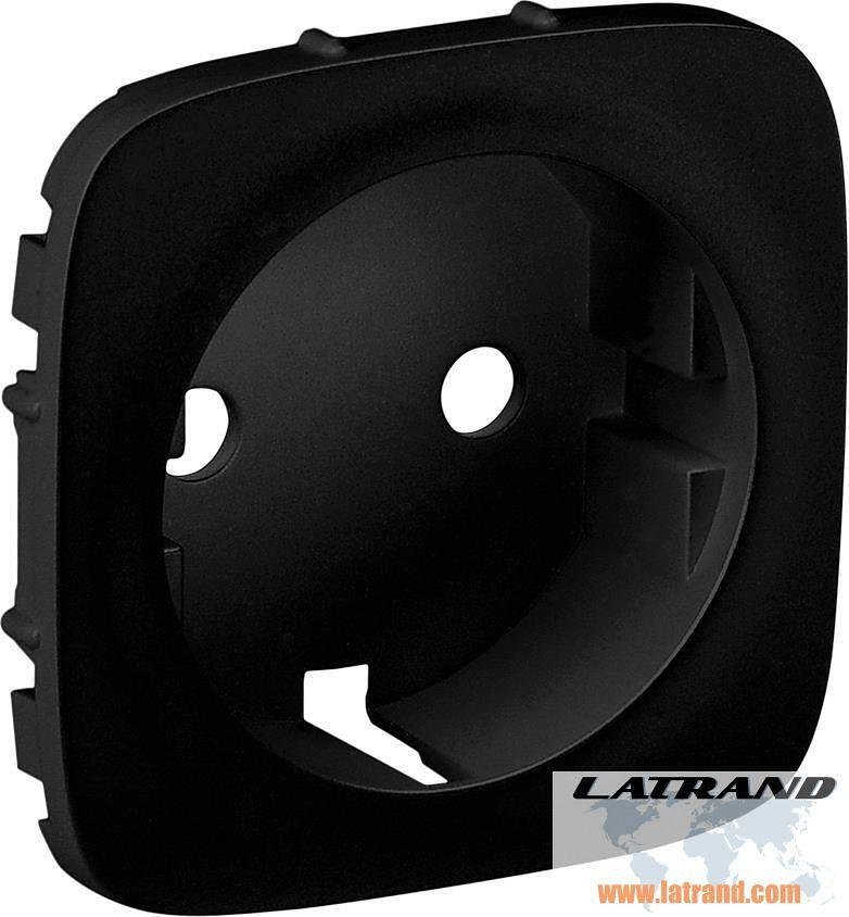 Placa de cubre para enchufe Schuko con protección infantil color Negro Valena Allure Legrand - 755208