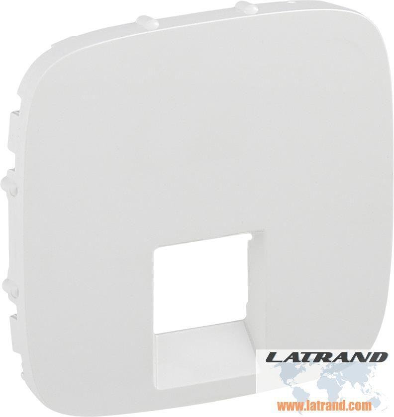 Лицев панел за единична RJ45/RJ11 розетка цвят Бял Valena Allure Legrand - 755415