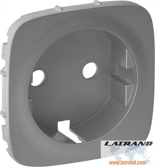 Placca frontale per contatto Schuko con protezione bambini colore Alluminio Valena Allure Legrand - 755207