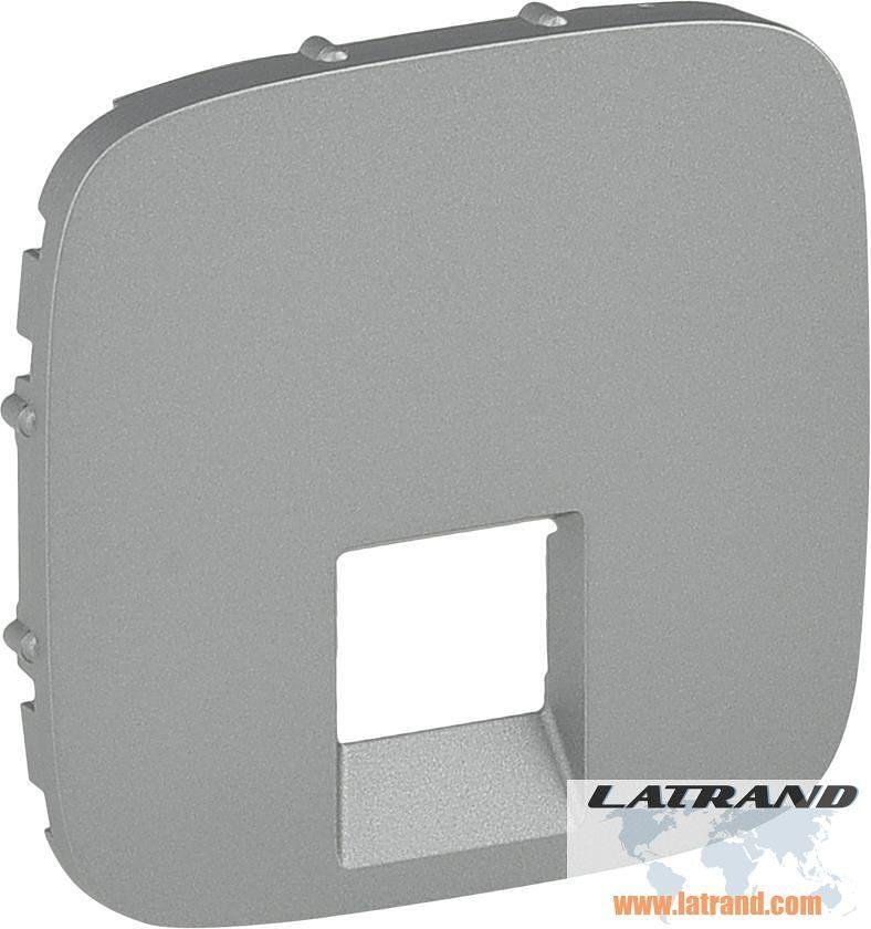 Placca frontale per presa singola RJ45/RJ11 colore Alluminio Valena Allure Legrand - 755417