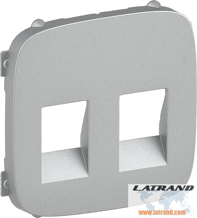 Placca frontale per presa doppia per altoparlanti colore Alluminio Valena Allure Legrand - 755377