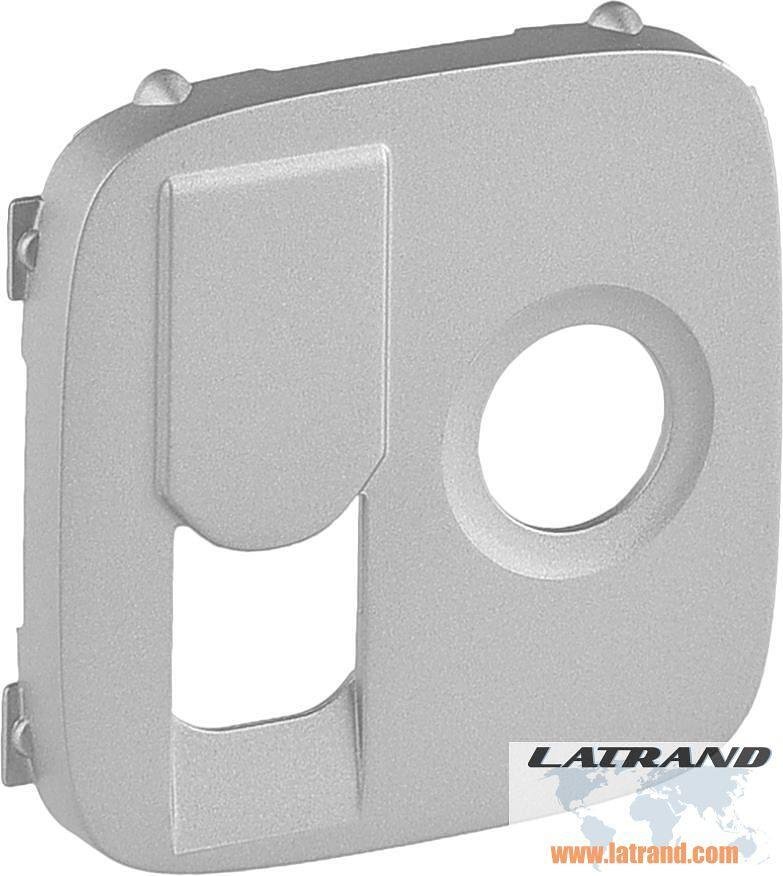 Placca frontale per presa TV+RJ45 colore Alluminio Valena Allure Legrand - 754837