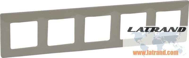 LEGRAND - Cadru cu cinci module NILOE culoare maro - 665035