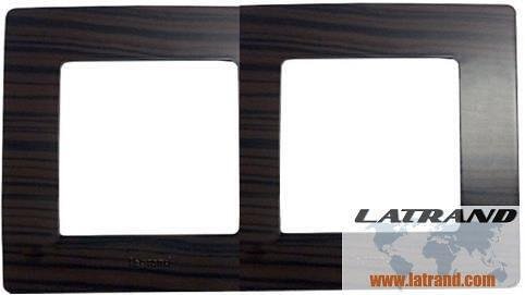Cadre 2x couleur bois foncé Niloe Legrand - 397092