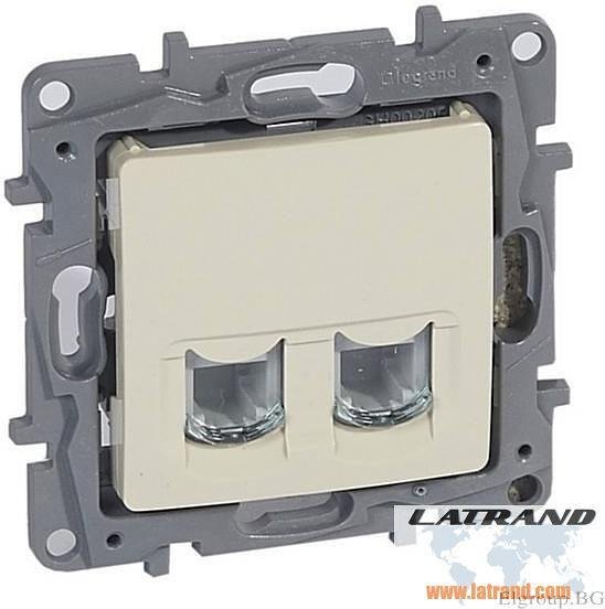 Розетка 2xRJ45 UTP cat.6 цвят крем Niloe Legrand - 764674