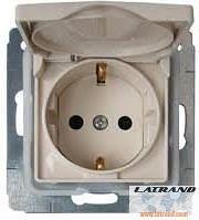 Πρίζα SCHUKO 16A ανθεκτική σε υγρασία IP44 και προστασία παιδιών χρώμα κρέμα Niloe Legrand - 764631
