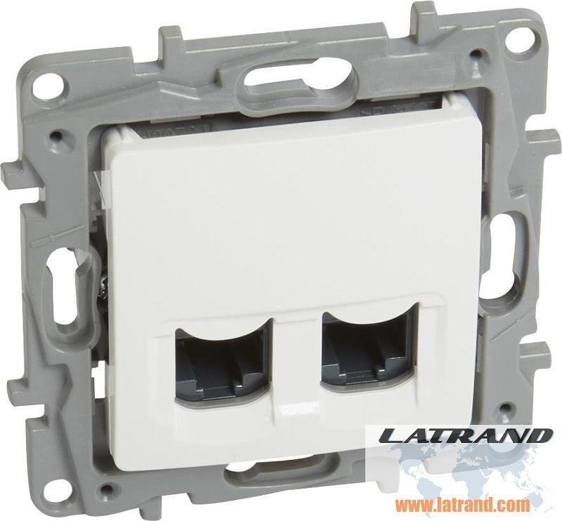 Розетка 2xRJ45 UTP cat.6 цвят Бял Niloe Legrand - 764574