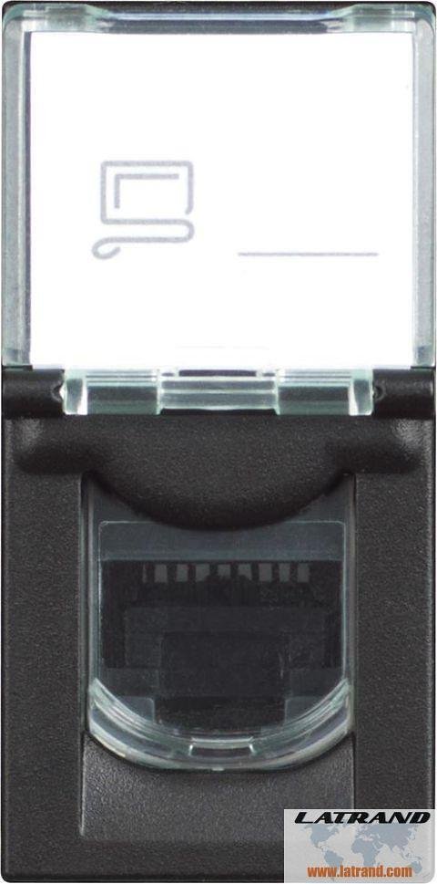 Πρίζα RJ45 cat.5e UTP 1 μον. χρώμα Μαύρο Classia Bticino - RG4279C5E