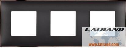Rahmen SCHWARZ mit NICKEL 3x2 Mod. DEUTSCHER STANDARD für Montage auf Trägerrahmen 3x2 Mod. Classia Bticino - R4802M3BH