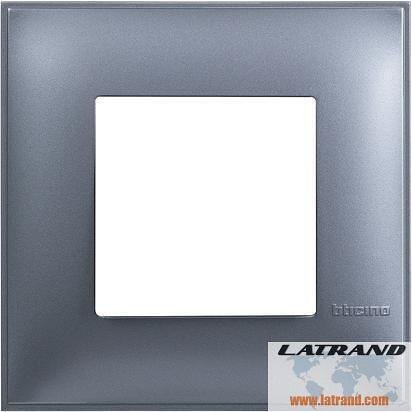 Rahmen BLAU METALLIC 2 Mod. DEUTSCHER STANDARD für Montage auf Trägerrahmen 2 Mod. Classia Bticino - R4802LM