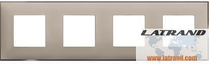 Frame SATIN CREAM 4x2 modules GERMAN STANDARD for mounting on support frames 4x2 modules Classia Bticino - R4802M4CS