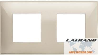Frame CREAM 2x2 modules GERMAN STANDARD for mounting on support frame 2x2 modules Classia Bticino - R4802M2CR