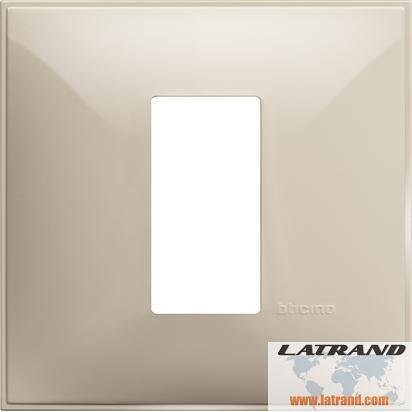 Frame CREAM 1 module GERMAN STANDARD for mounting on support frame 2 modules Classia Bticino - R4801CR