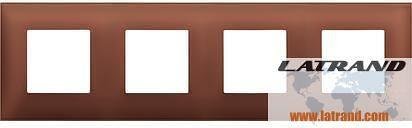 Frame TERRACOTTA 4x2 modules GERMAN STANDARD for mounting on support frames 4x2 modules Classia Bticino - R4802M4SF