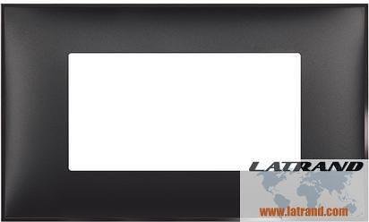 Frame SATIN BLACK 4 modules ITALIAN STANDARD for mounting on support frame 4 modules Classia Bticino - R4804BG