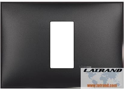 Marco Negro Satén 1 mod. Estándar Italiano para montaje sobre marco portante 3 mod. Classia Bticino - R4803M1BG