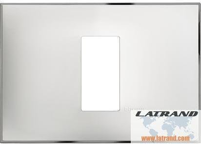Cornice Bianca con Cromo 1 modulo Standard Italiano per montaggio su telaio portante 3 moduli Classia Bticino - R4803M1WR