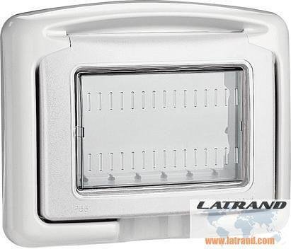 Moisture-Proof Cover IP55 3 Mod. Light Gray Classia Bticino - 27603