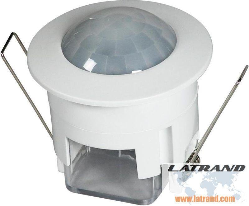 Sensore di movimento PIR, per incasso a soffitto, 360°, raggio D6m @ h=2.5m, IP20, bianco, Commel - C311-201